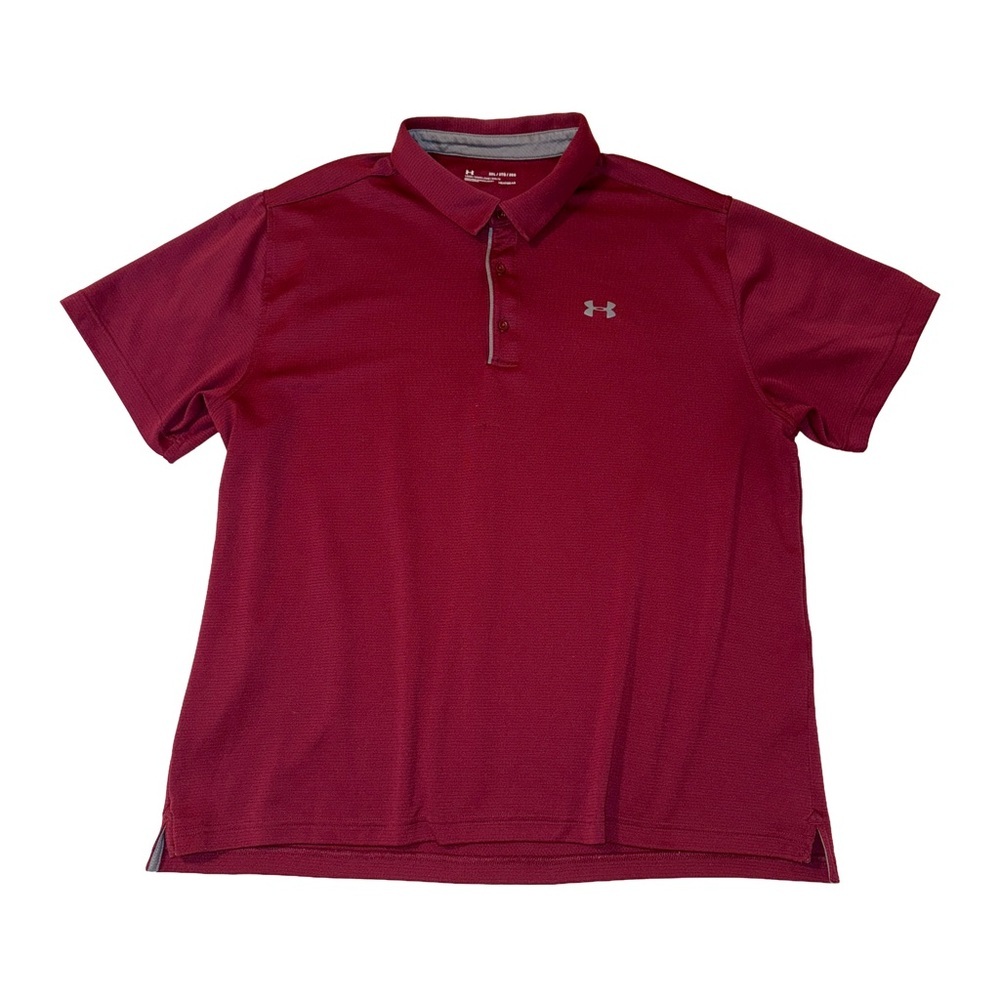 Men’s Under Armour Red HeatGear Polo Short Sleeve Shirt 3XL